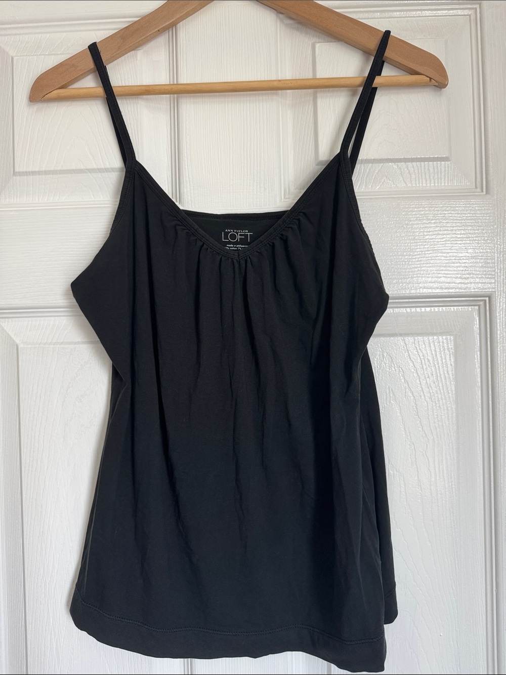 LOFT Black Spaghetti-Strap Camisole